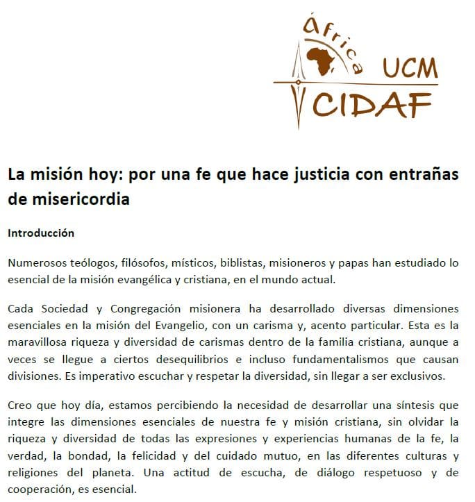 La misión hoy: por una fe que hace justicia con entrañas de misericordia, por Lázaro Bustince